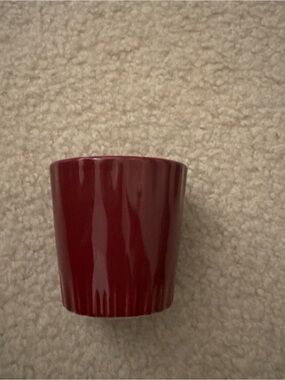 Glossy Red Ceramic Planter - Home Accents